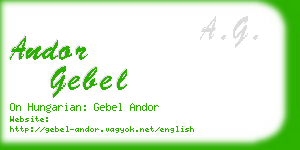 andor gebel business card